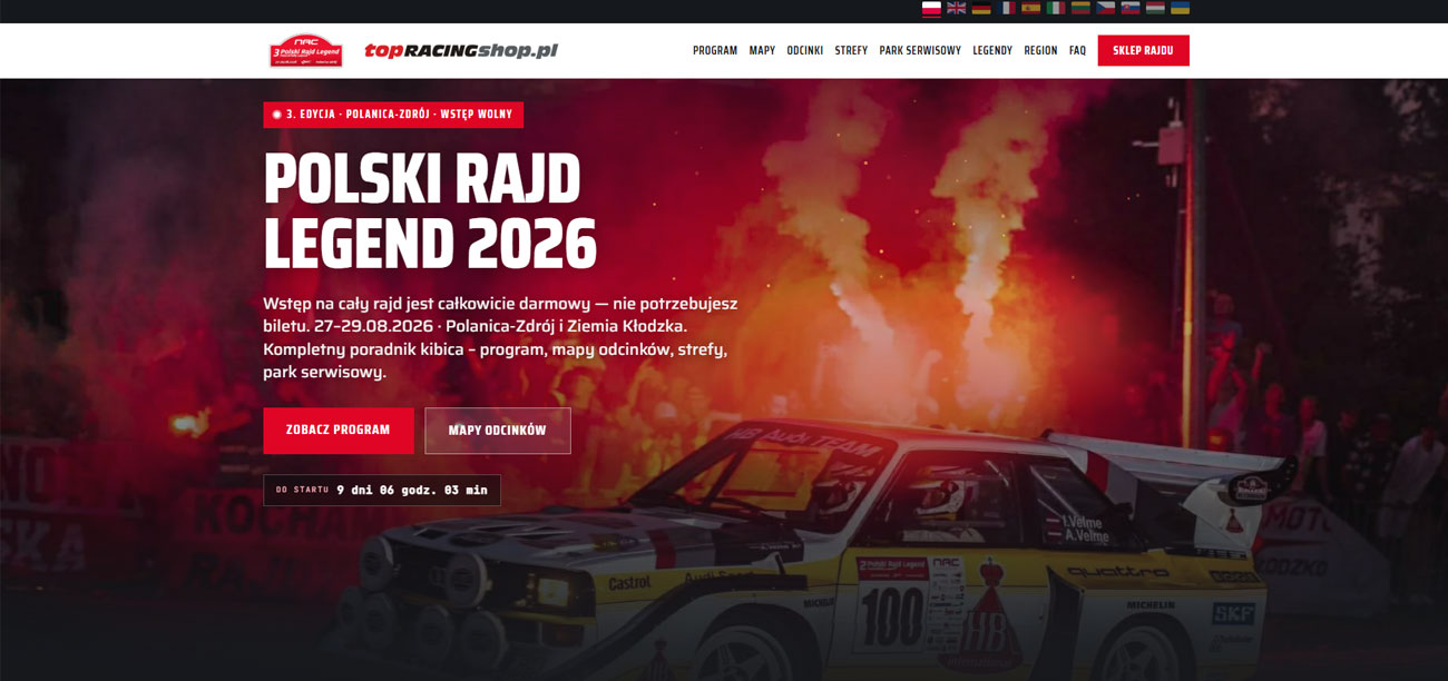 3. Polski Rajd Legend 2026 - przewodnik kibica w 11 językach