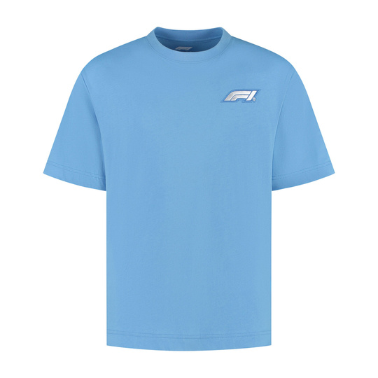 Koszulka T-shirt męska Heritage Logo niebieska Formula 1 2025