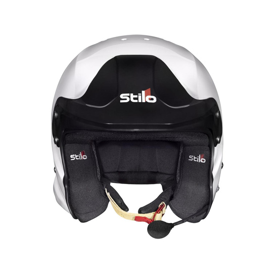 Kask otwarty z interkomem Stilo Venti TROPHY RALLY Hans biały (FIA-SNELL)
