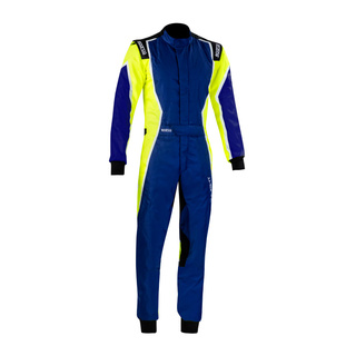 Kombinezon kartingowy dziecięcy Sparco X-LIGHT K MY22 niebiesko-żółty (CIK-FIA)