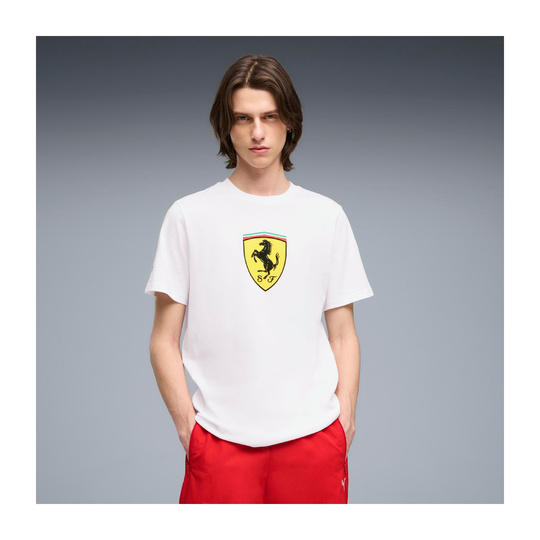 Koszulka T-shirt męska biała Large Logo Scuderia Ferrari F1 2026