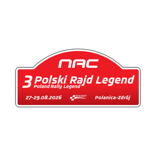 Naklejka pamiątkowa duża 3 Polski Rajd Legend 2026