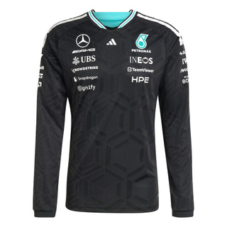 Koszulka z długim rękawem Authentic Team Mercedes AMG F1 2026 czarna