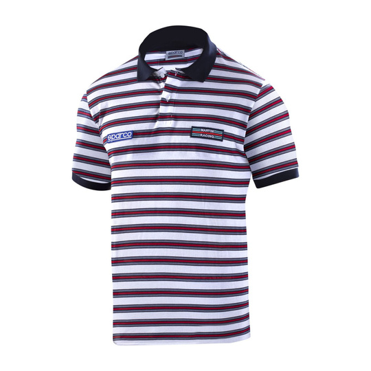 Koszulka polo Sportline Martini Sparco biała
