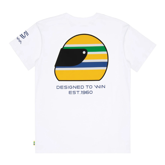 Koszulka t-shirt Ayrton Senna Helmet Ayrton Senna Collection 2026 biała