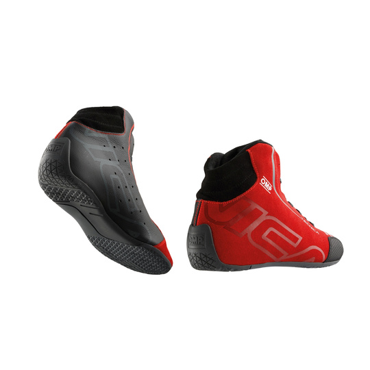 Buty OMP Tecnica MY25 czarne/czerwone (FIA)