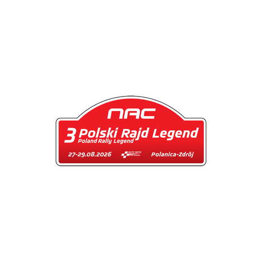 Naklejka pamiątkowa mała 3 Polski Rajd Legend