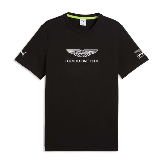 Koszulka t-shirt męska czarna Large Logo Aston Martin F1 2026