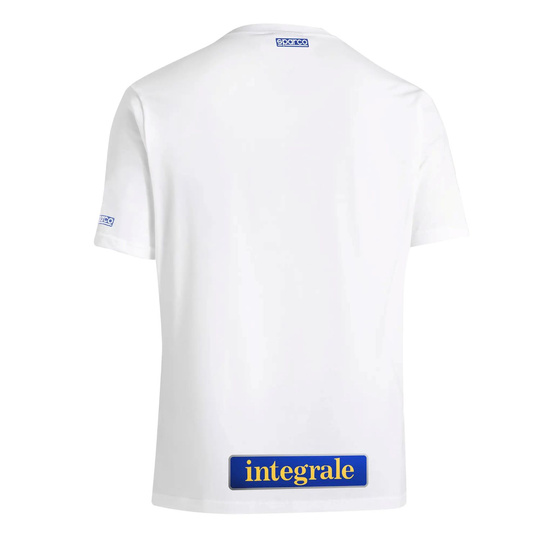 Koszulka t-shirt Lancia HF Delta Integrale Sparco biała/czerwona
