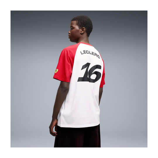 Koszulka t-shirt Charles Leclerc Graphic Scuderia Ferrari F1 2026 biała