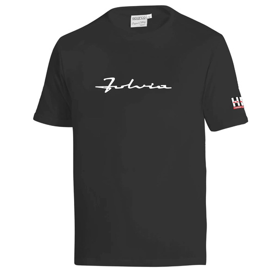 Koszulka t-shirt Lancia HF Fulvia Logo Sparco czarna