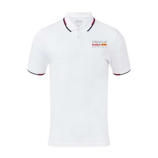 Koszulka polo męska Core Logo biała Red Bull Racing 2025