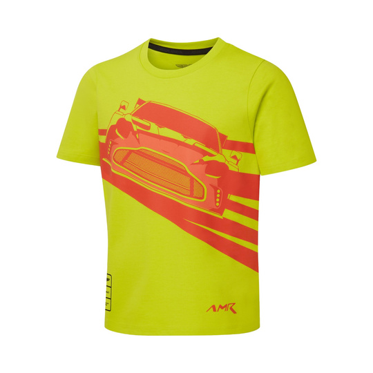 Koszulka t-shirt dziecięca AMR Graphic Aston Martin Racing 2026 limonkowa