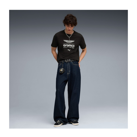 Koszulka t-shirt męska czarna Large Logo Aston Martin F1 2026