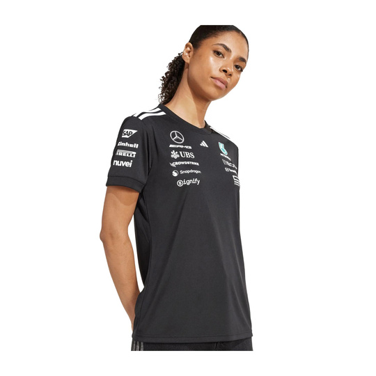 Koszulka damska t-shirt czarna Team Mercedes AMG F1 2025