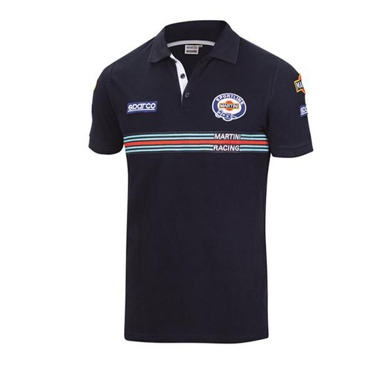Koszulka polo Martini Stripe Sparco granatowa
