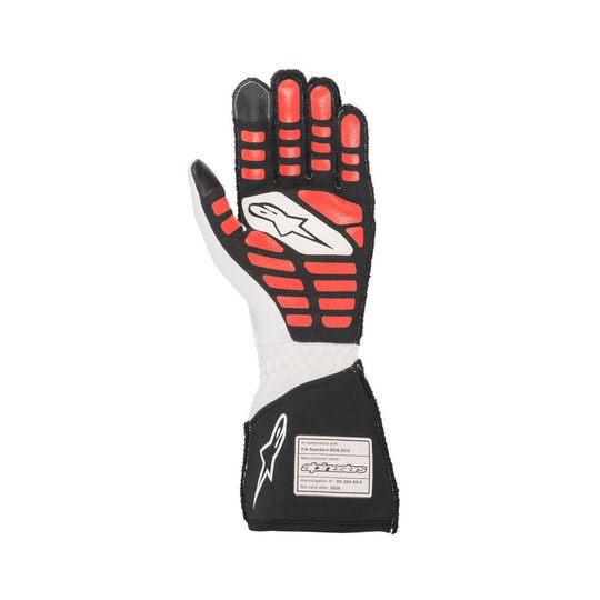 Rękawice wyścigowe Alpinestars Tech-1 ZX V2 białe (FIA)