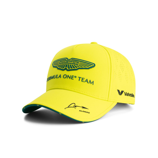 Czapka baseballowa męska limonkowa Alonso Team Aston Martin F1 2025