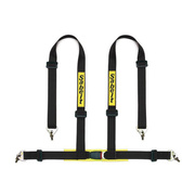 Pasy 4-punktowe Sabelt 2" czarne (ECE) Snap Hook