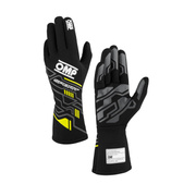 Rękawice OMP Sport MY25 czarne/żółte (FIA)