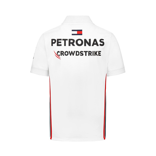 Koszulka polo męska Team biała Mercedes AMG F1 