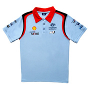 Koszulka polo męska Team niebieska Hyundai Motorsport 2025