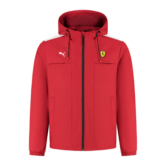 Kurtka męska przeciwdeszczowa czerwona Rain Ferrari F1 2025