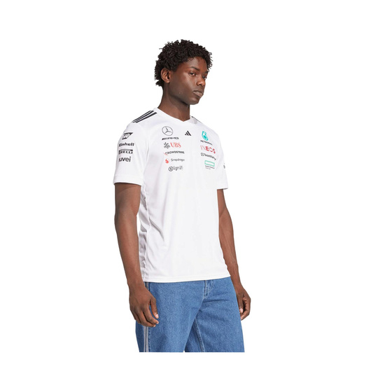 Koszulka męska t-shirt biała Team Mercedes AMG F1 2025