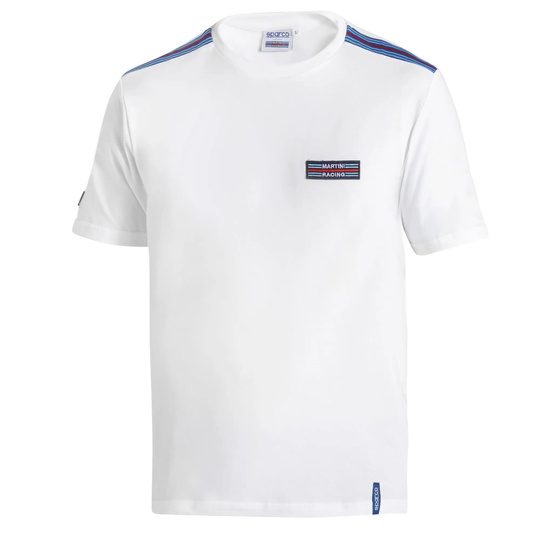 Koszulka t-shirt Martini Racing Top Stripes Sparco biała