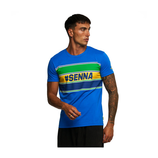 Koszulka t-shirt męska Hashtag niebieska Senna 2025