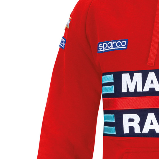 Bluza z kapturem Martini Racing Sparco czerwona