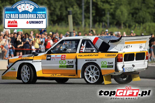 Co-drive Audi Quattro S1 z Grzegorzem Olchawskim Rajd Barbórka 2024