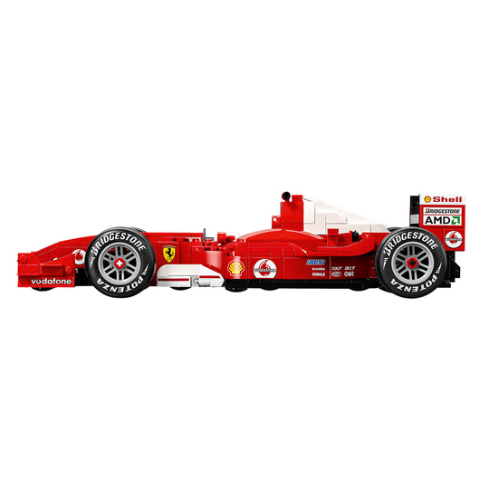 Model bolidu LEGO Icons Michael Schumacher Ferrari F2004