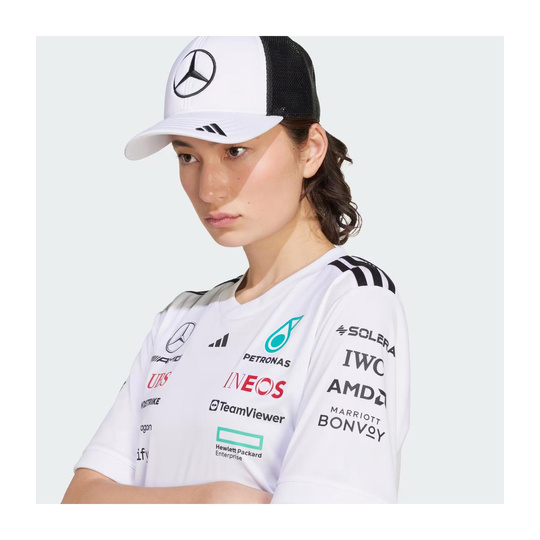 Czapka męska baseballowa biała Star Trucker Mercedes AMG F1 2025
