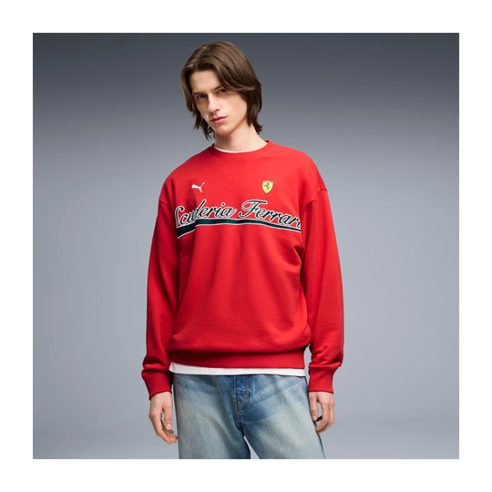 Bluza męska czerwona Crew Neck Scuderia Ferrari F1 2026