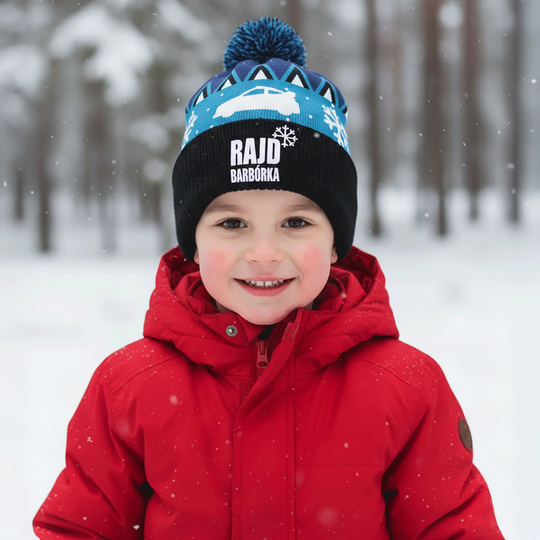 Czapka zimowa dziecięca z pomponem Rajd Barbórka