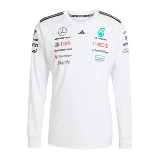 Koszulka z długim rękawem Team Mercedes AMG F1 biała