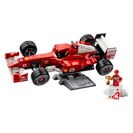 Model LEGO ICONS Ferrari F2004 i Michael Schumacher