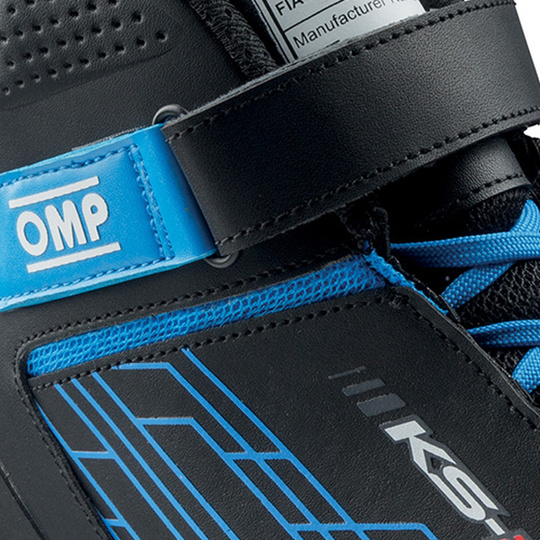 Buty dziecięce OMP KS-2X czarne/niebieskie (FIA)