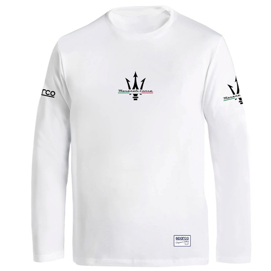 Koszulka Longsleeve Maserati Corse Sparco biała