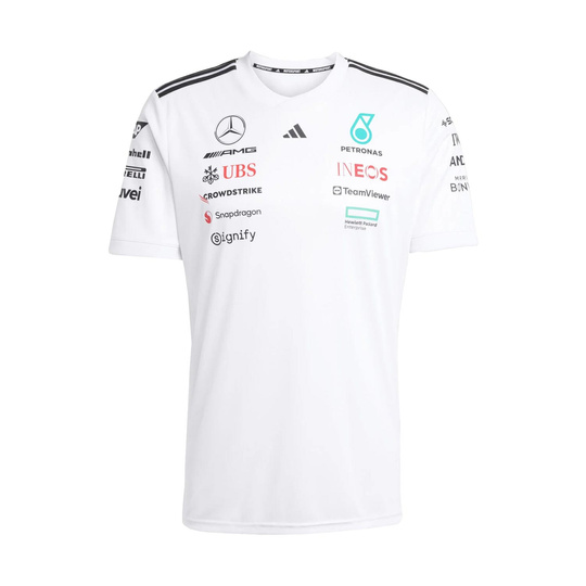 Koszulka męska t-shirt biała Team Mercedes AMG F1 2025