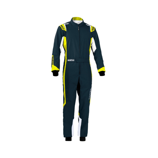 Kombinezon kartingowy Sparco THUNDER MY20 szaro-żółty (CIK-FIA)