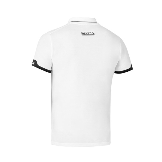 Koszulka polo męska ZIP MY24 Sparco biała