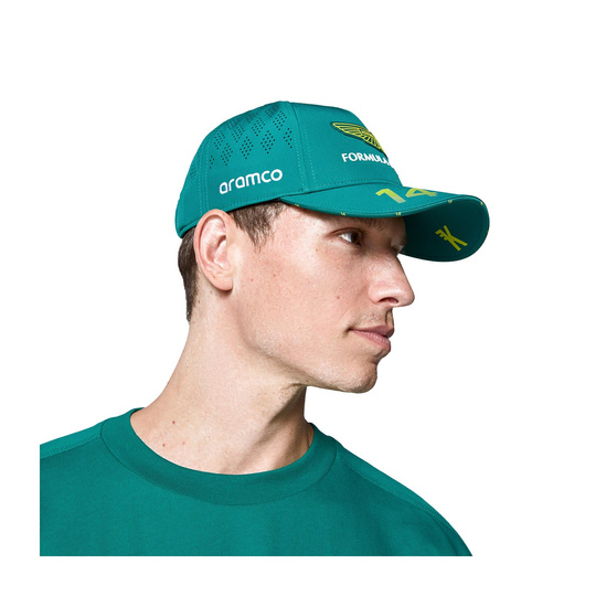 Czapka baseballowa męska zielona Alonso Team Aston Martin F1 2025