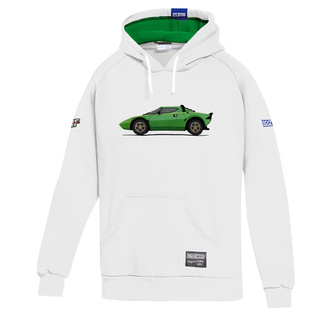 Bluza z kapturem Lancia HF Gr 4 Sparco biała
