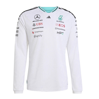 Koszulka z długim rękawem Authentic Team Mercedes AMG F1 2026 biała