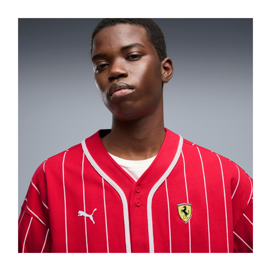 Koszula męska baseballowa czerwona Retro Scuderia Ferrari F1 2026