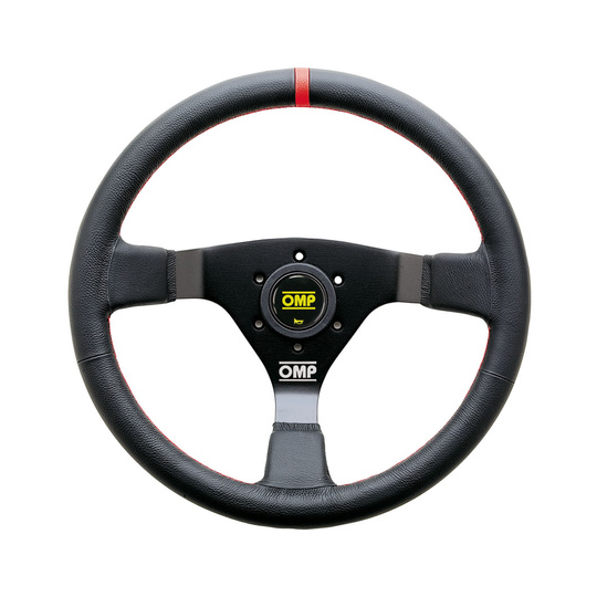 Kierownica OMP WRC czerwona skóra