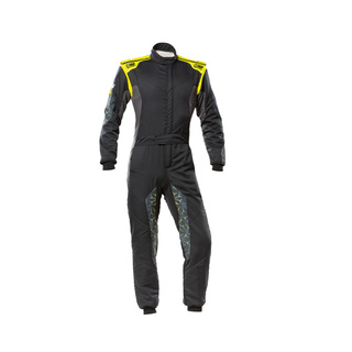 Kombinezon OMP Tecnica Hybrid czarny/żółty (FIA)