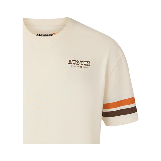 Koszulka t-shirt męska beżowa Austin GP McLaren F1 2025